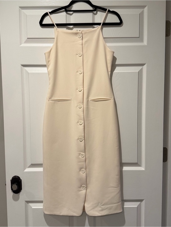 STAUD Dresses & Skirts - STAUD Cream Button Front Sleeveless Midi Dress XS NWOT